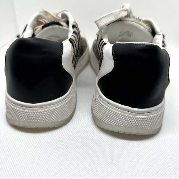 ZARA Zebra Print Court Sneakers/Shoes Cow Fur Leather - EU Size 37 - US Size 7 - Picture 5 of 5